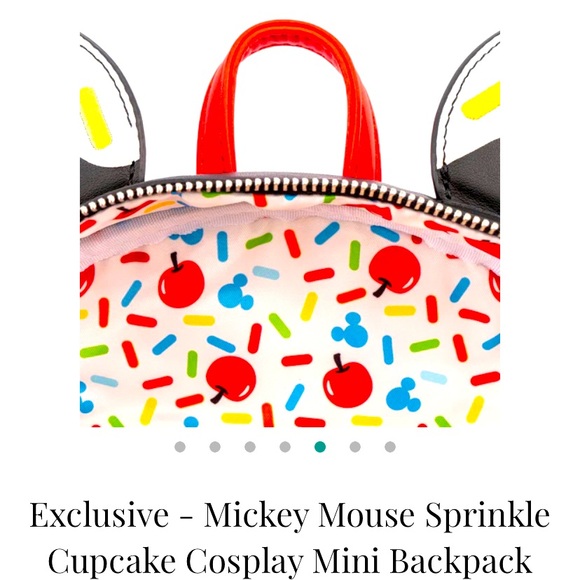 Loungefly Mickey Cupcake Sprinkles Mini Backpack NWT - Picture 4 of 6